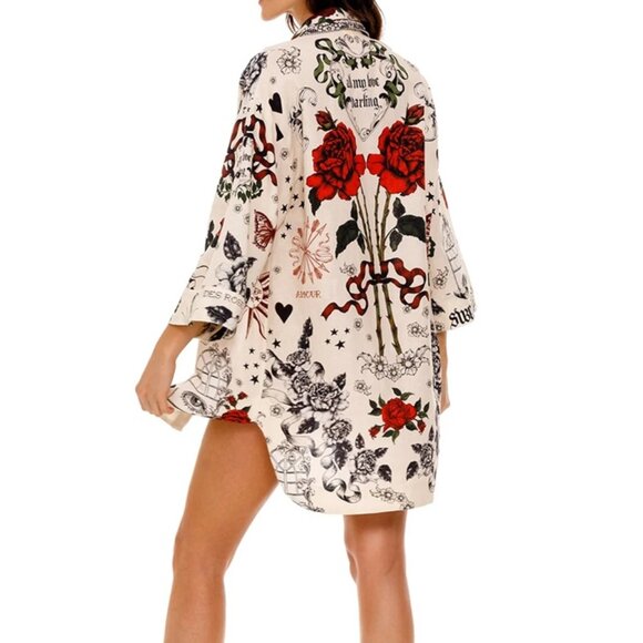 Agua Bendita Button Down Shirt Chrissy Thorn Size S NWT - Picture 2 of 7